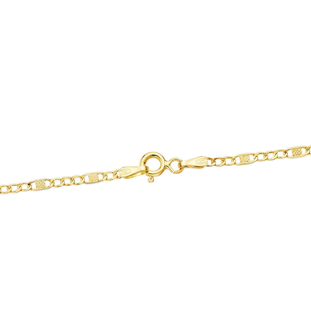 18K CADENA ORO AMARILLO COMBINADA HUECA 3X1. LARGO 45CM ANCHO 2 MM