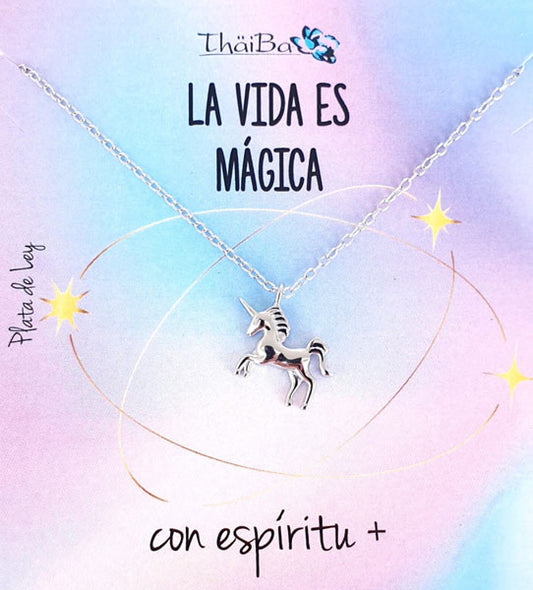 Joyas Con Mensaje - Coll563 Unicornio Magico - Senora