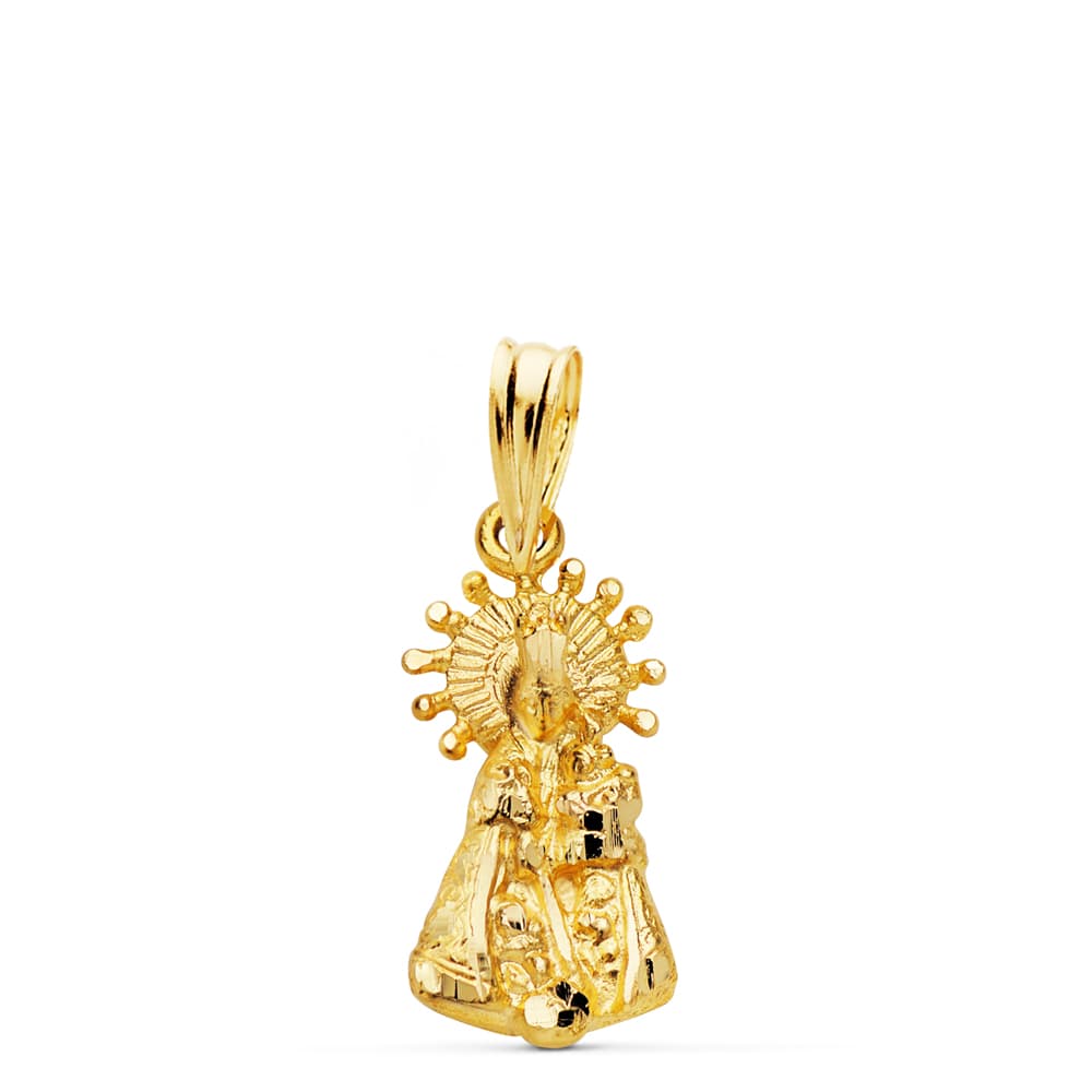 Medalla Silueta Virgen de Los Desamparados 17 x 9 mm de oro amarillo 18K