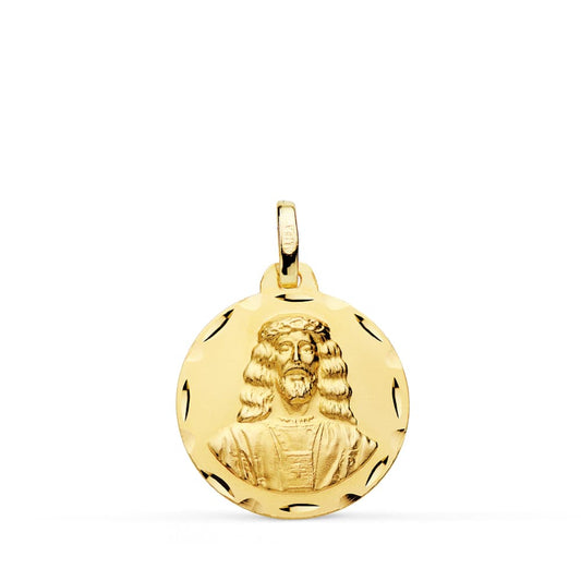 Medalla Cristo Medinaceli Talladad 18 mm de oro amarillo 18K