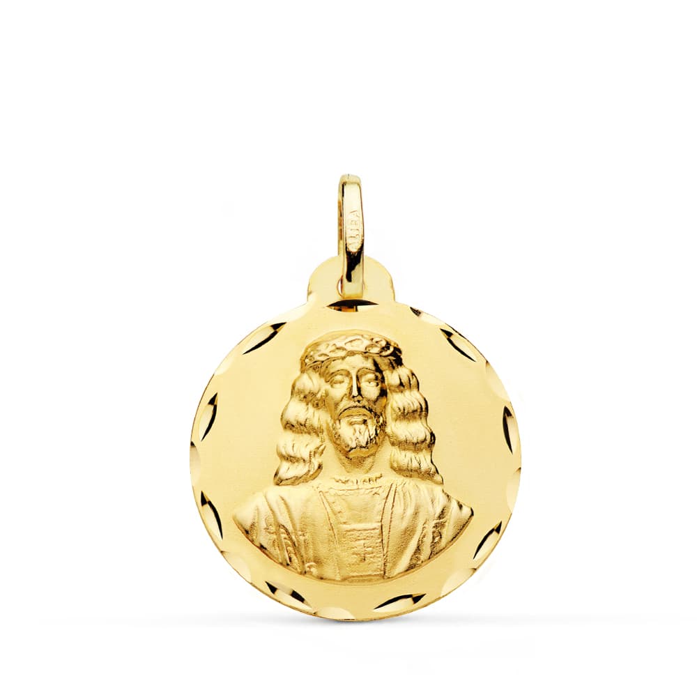 Medalla Cristo Medinacelli 22 mm de oro amarillo 18K
