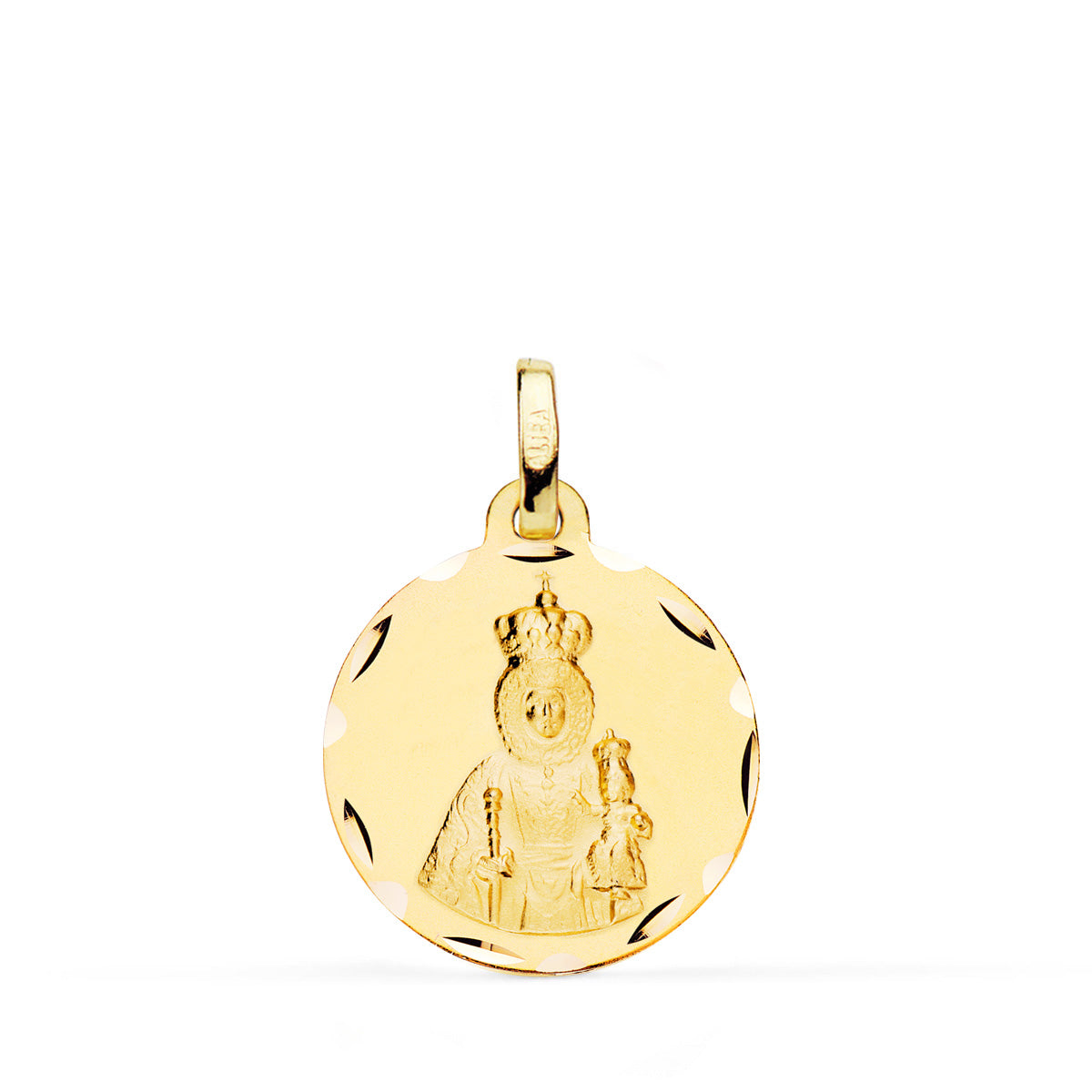 Medalla Virgen de la Fuensanta 18 mm 2,15 de oro amarillo 18K