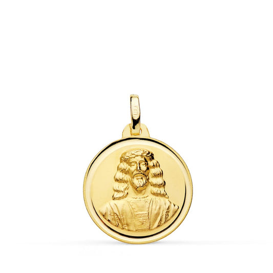 Medalla Cristo Medinaceli 18 mm de oro amarillo 18K