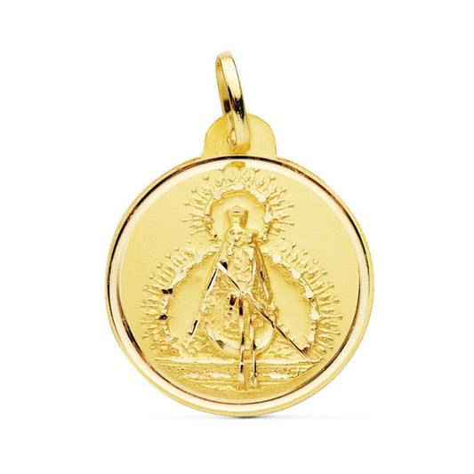 Medalla Virgen de la Cabeza 22 mm de oro amarillo 18K