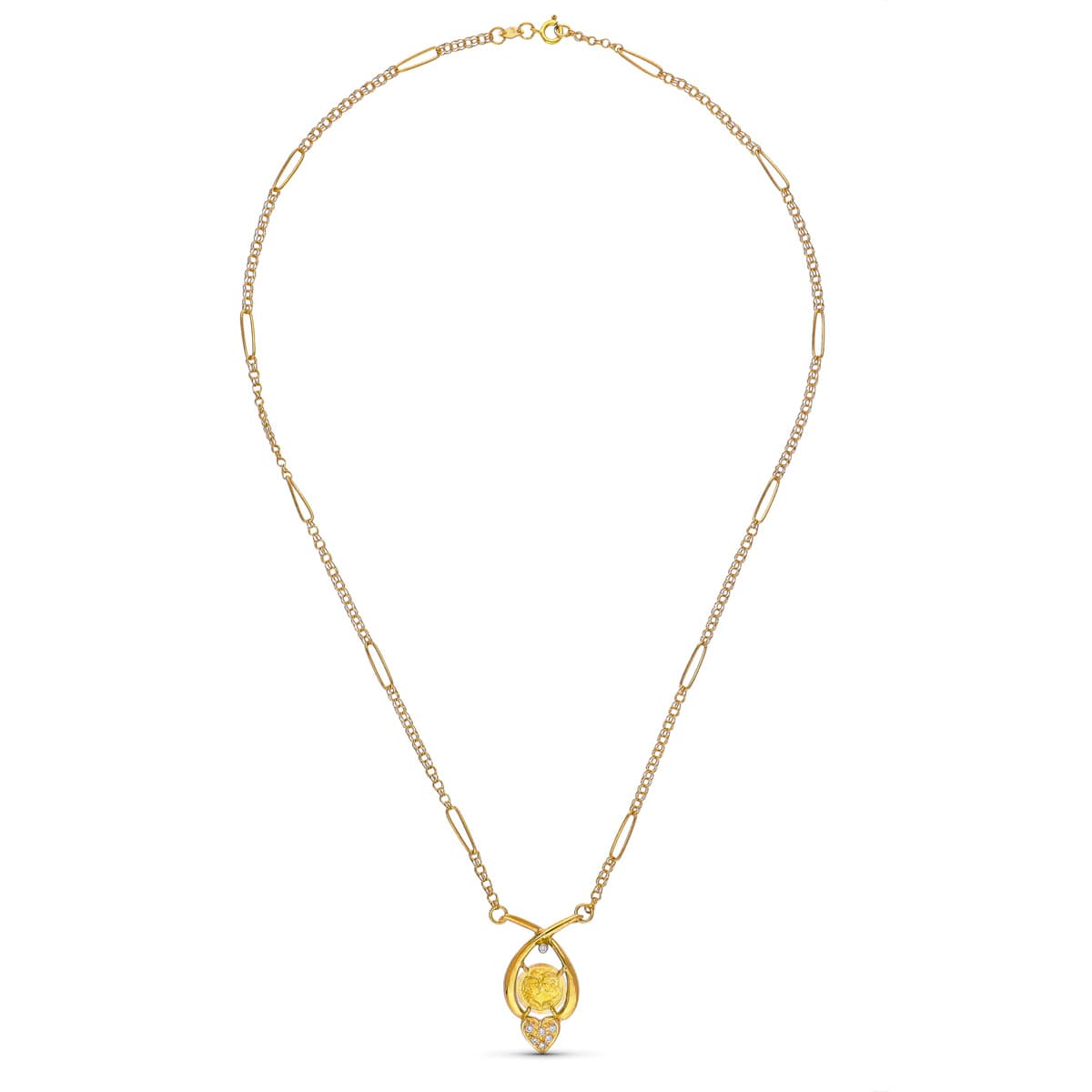 Gargantilla Enamorados 48 cm de oro amarillo 18K