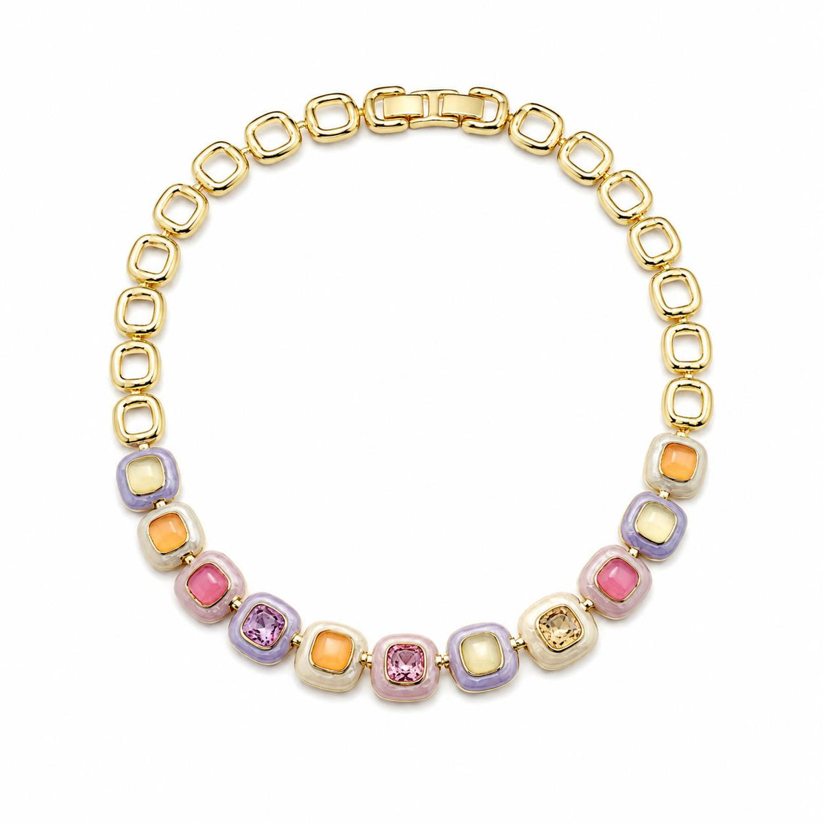 Collar lavanda con baño de oro de 14 quilates - Joyería Zafir