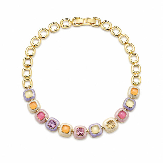 Collar lavanda con baño de oro de 14 quilates - Joyería Zafir