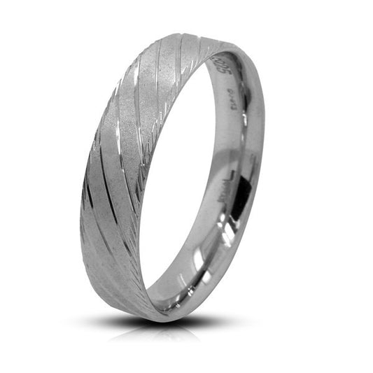 Alianzas Plata - A872500 Plata Mate-Tallas 5 Mm - Unisex