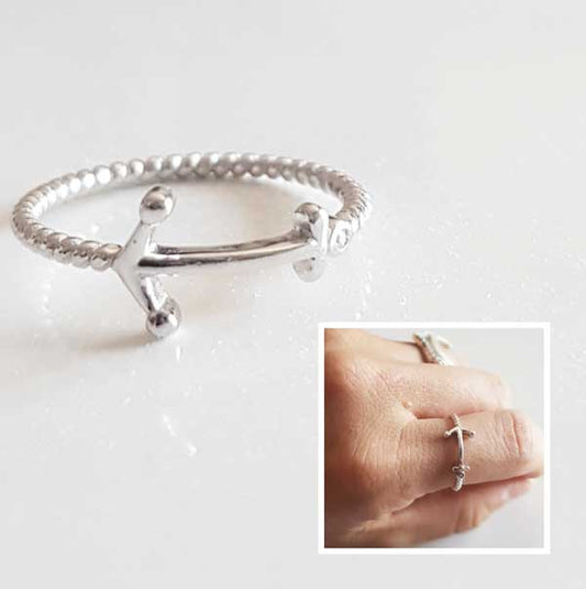 Anillos De Plata - 3102 Anillo Ancla Thaiba - Senora