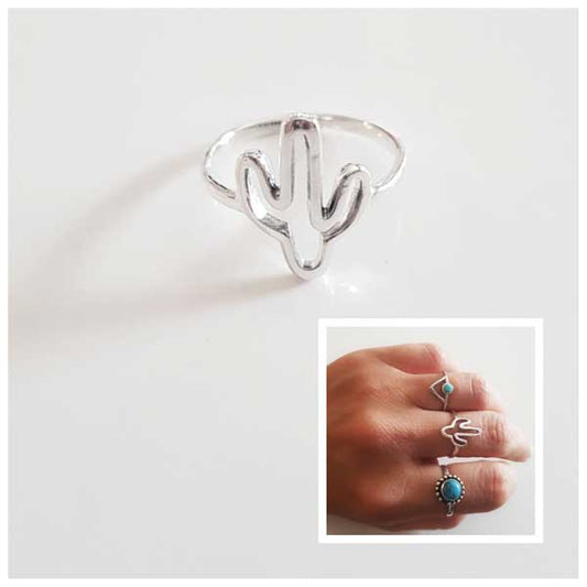 Anillos De Plata - 3102 Anillo Cacturs Thaiba - Senora