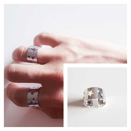 Anillos De Plata - 3476 Anillo Estrella Thaiba - Senora