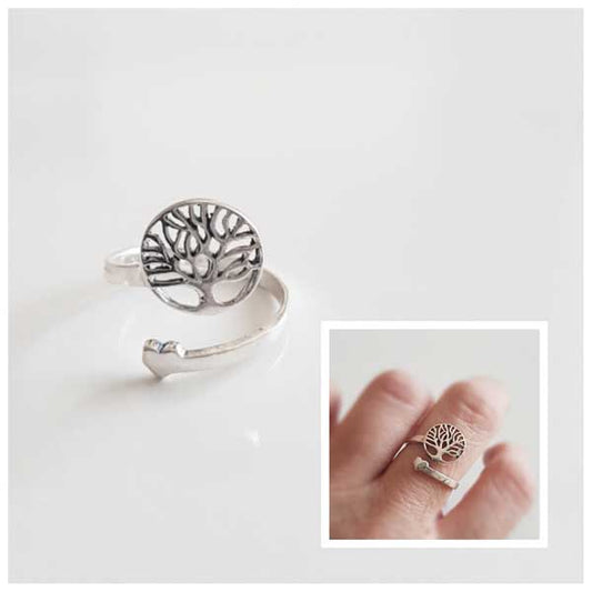 Anillos De Plata - 2845 Anillo Arbol Vida - Senora