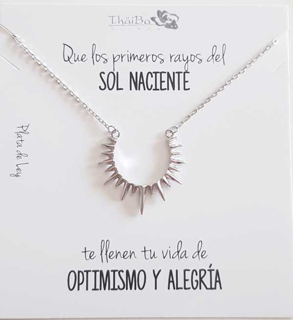 Joyas Con Mensaje - Coll706 Vive Sol Naciente - Senora
