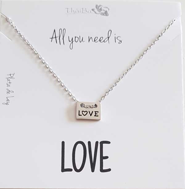 Joyas Con Mensaje - Coll709 Collar Vive Love - Senora