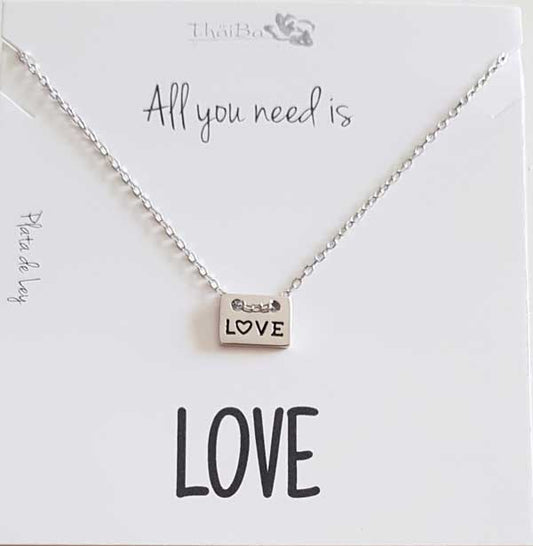 Joyas Con Mensaje - Coll709 Collar Vive Love - Senora