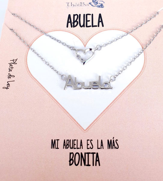 Joyas Con Mensaje - Coll697 Collar Vive - Abuela - Senora