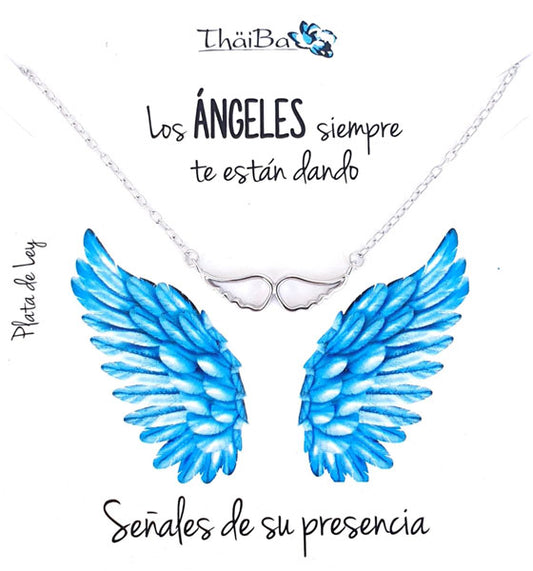 Joyas Con Mensaje - Coll695 Collar Vive - Angel - Senora