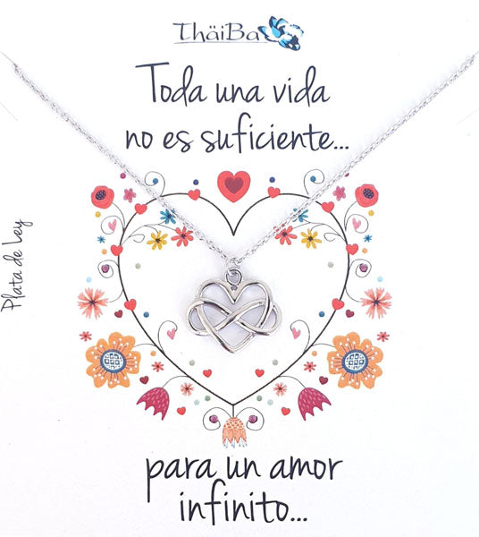 Joyas Con Mensaje - Coll553 Collar Corazon Infinit - Senora