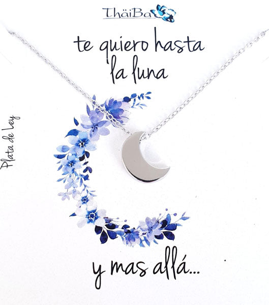 Joyas Con Mensaje - Coll508 Collar Vive - Luna - Senora