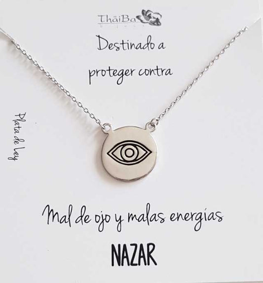 Joyas Con Mensaje - Coll499 Collar Vive - Ojo - Senora