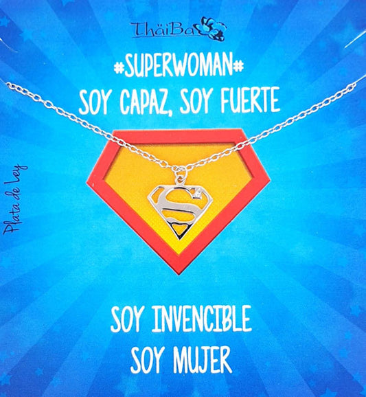 Joyas Con Mensaje - Coll595 Collar Vive Superwoman - Senora