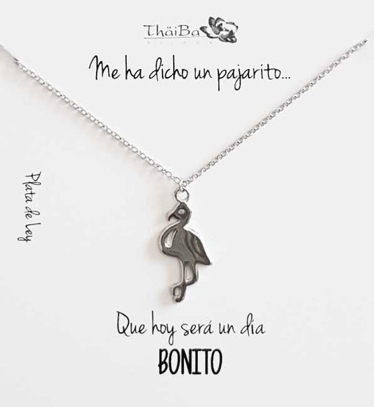 Joyas Con Mensaje - Coll594 Collar Vive - Flamenco - Senora