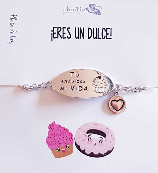 Joyas Con Mensaje - Z2916  Pulsera Cup Cake - Senora