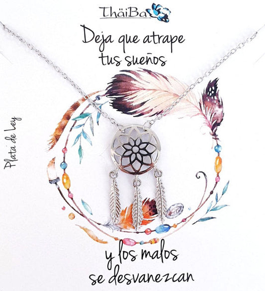 Joyas Con Mensaje - Coll561 Collar Vive Atrapasuen - Senora