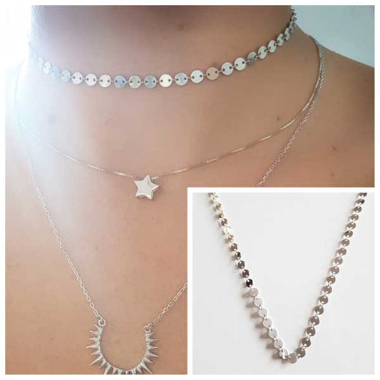 Gargantilla Plata - 3499 Choker De Plata - Senora