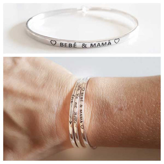 Pulseras - 3553 Pulsera Rigida Mensaje - Senora