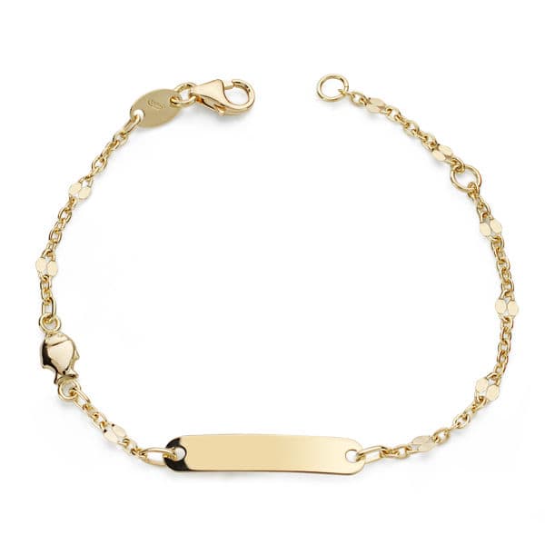 Pulsera Esclava Motivo Pez 14 cm de oro amarillo 18K