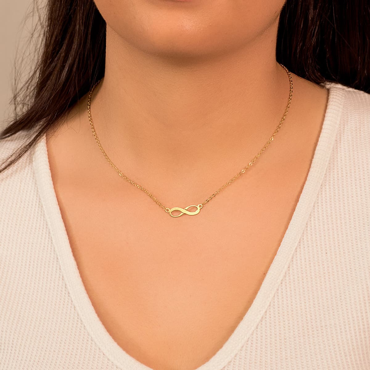 Collar Infinity 45 cm de oro amarillo 18K