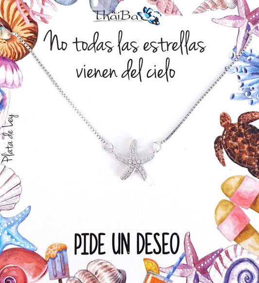 Joyas Con Mensaje - Coll457 Collar Estrella De Mar - Senora