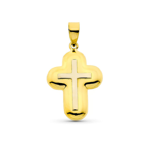 Cruz Bicolor 22 x 15 mm 18K