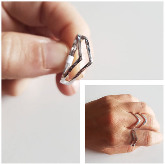 Anillos De Plata - 3463 Anillo Triangulo Peq - Senora