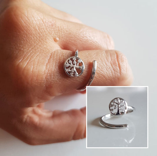 Anillos De Plata - 3370  Anillo Arbol Vida - Senora