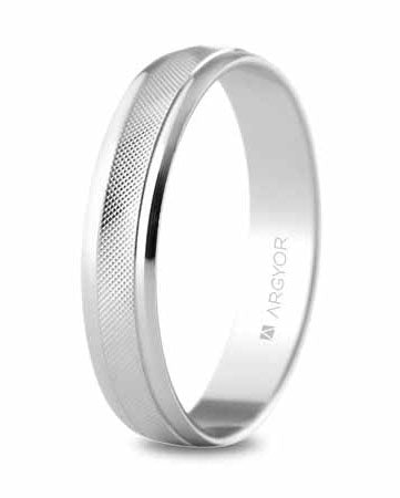 Alianzas Plata - 5740501 Texturizada 4 Mm - Unisex