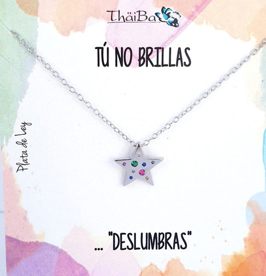 Joyas Con Mensaje - Coll712 Collar Estrella Color - Senora