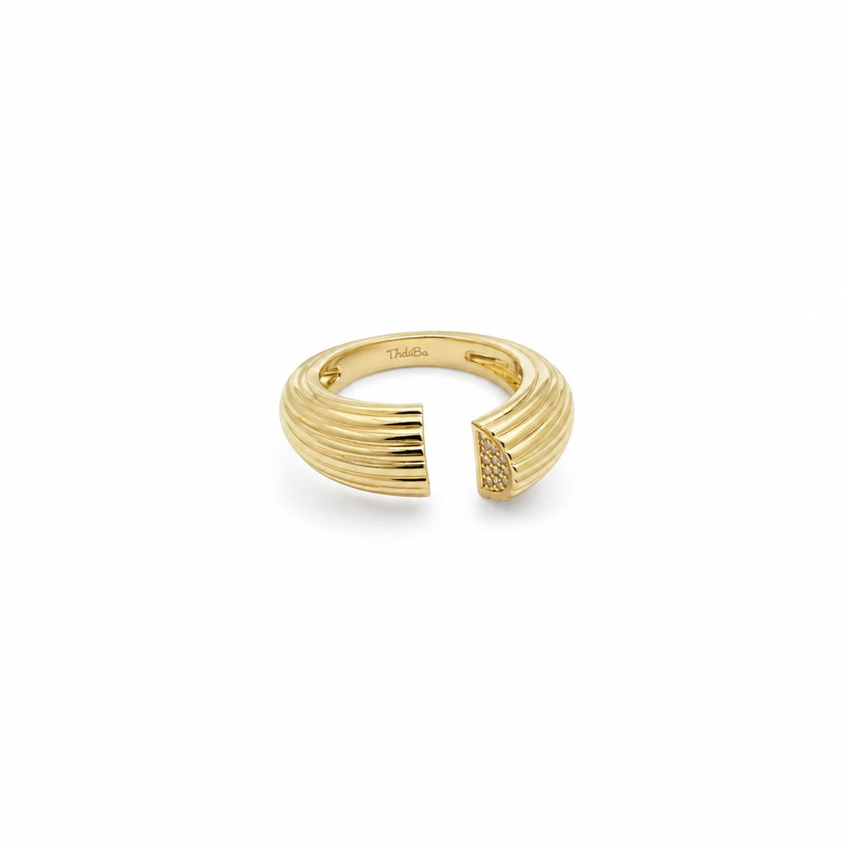 Anillo laila de aleación de metales con baño de oro de 14 quilates - Joyería Zafir