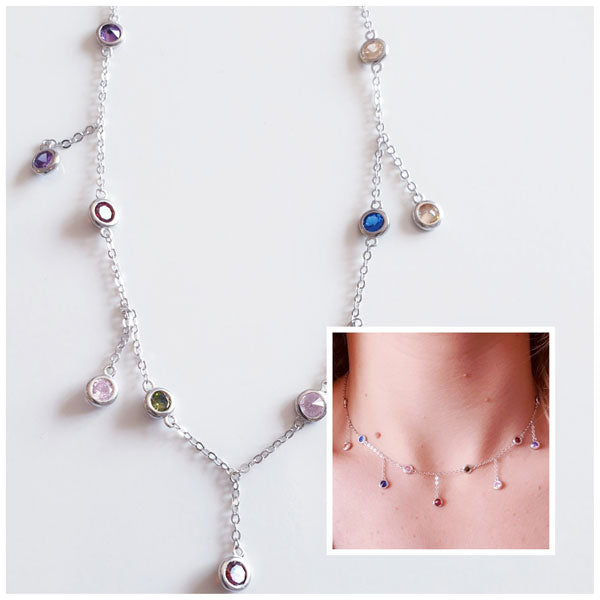 Gargantilla Plata - 3508 Collar Soleil Circonitas - Senora
