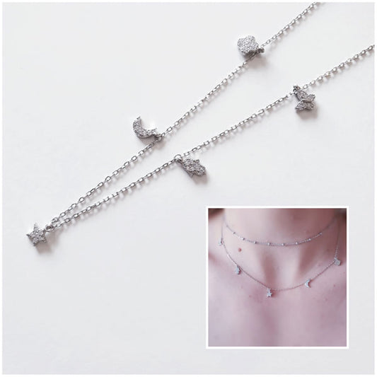 Gargantilla Plata - 3948 Collar Multicharm Circon - Senora