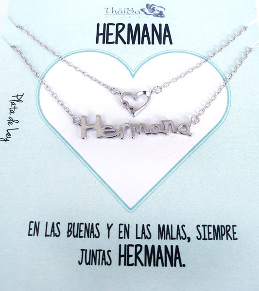 Joyas Con Mensaje - Coll725 Collar Hermana - Senora