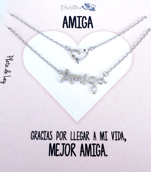 Joyas Con Mensaje - Coll724 Collar De La Amistad - Senora