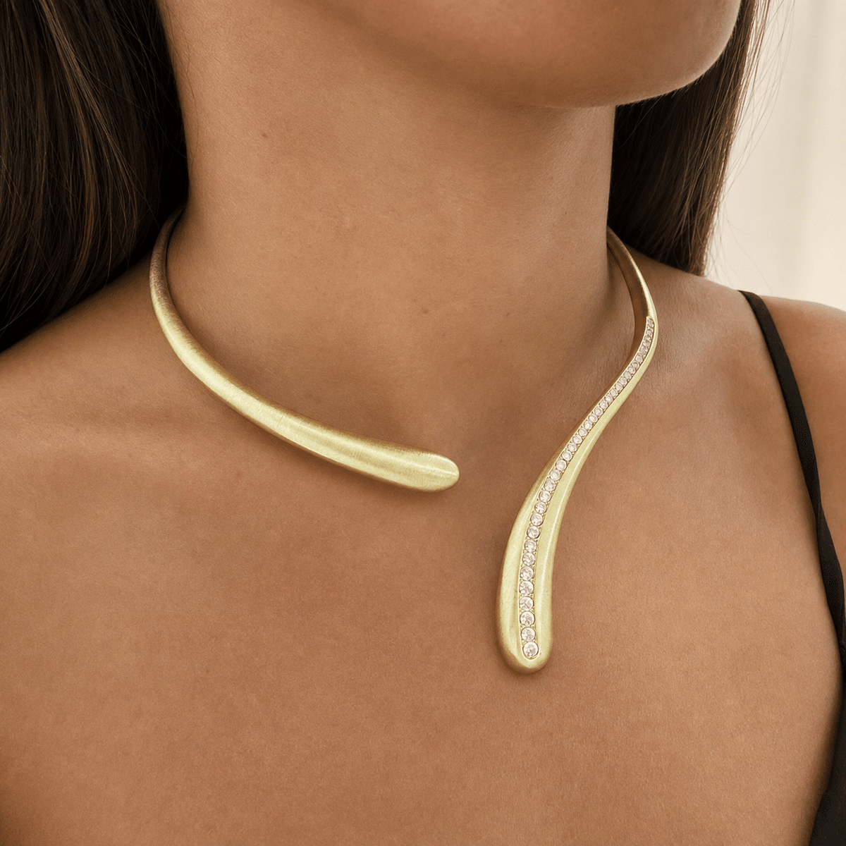 Collar Serpiente con baño de oro de 14 quilates - imagen adicional - Joyería Zafir