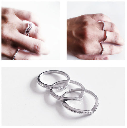 Anillos De Plata - 11781 Anillo Trio Plata - Senora