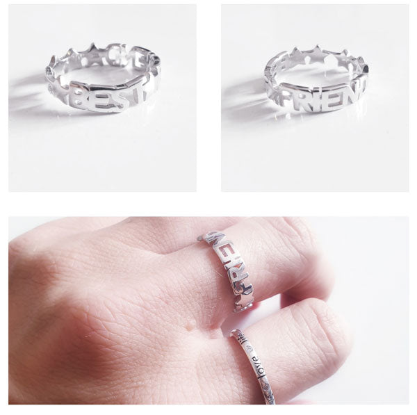 Anillos De Plata - 11782 Anillo Mejores Amigas - Senora
