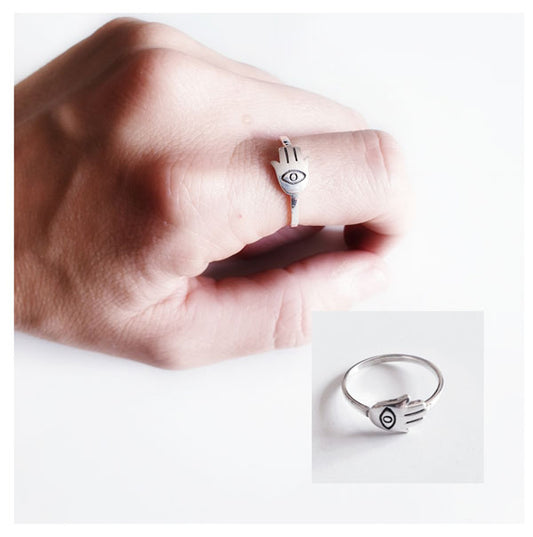 Anillos De Plata - 12855 Anillo Mano Fatima - Senora