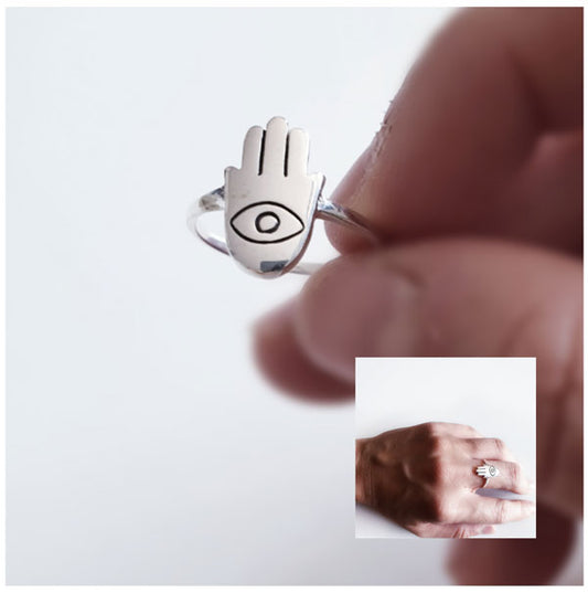 Anillos De Plata - 12856 Anillo Mano Fatima - Senora