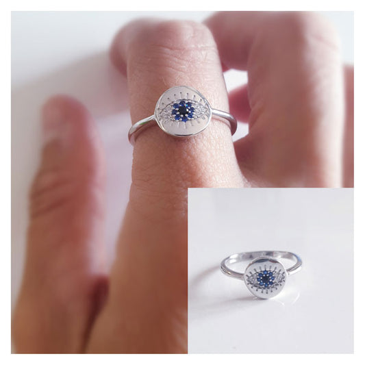 Anillos De Plata - 12872 Anillo Ojo Turco - Senora