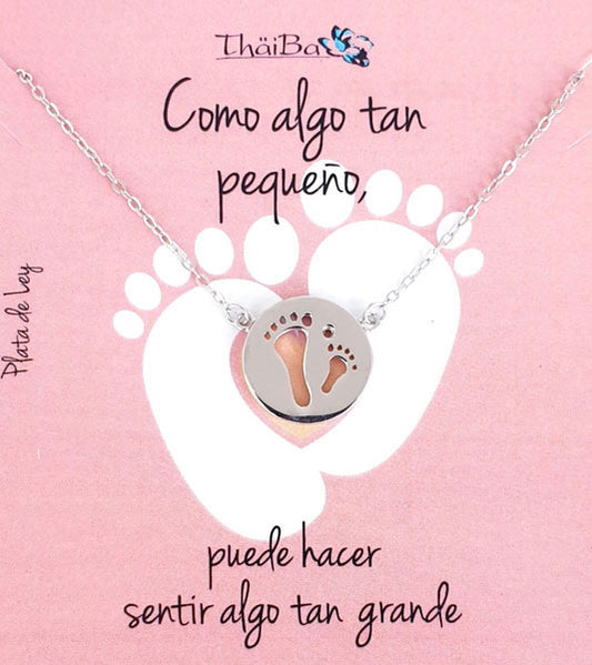 Joyas Con Mensaje - Coll579-Nina Collar Pie Mama - Senora